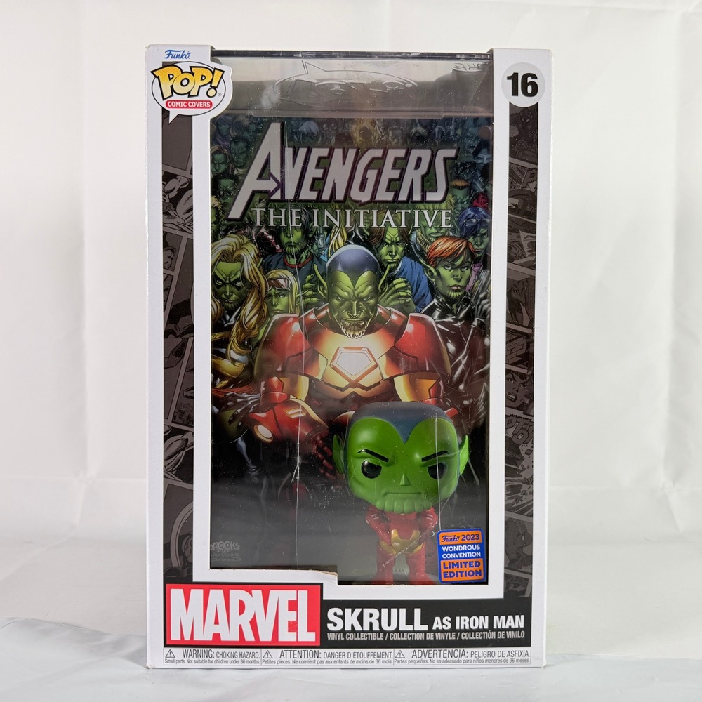 Funko Pop Comic Covers Marvel Avengers Skrull as Iron Man #16 Damaged Box